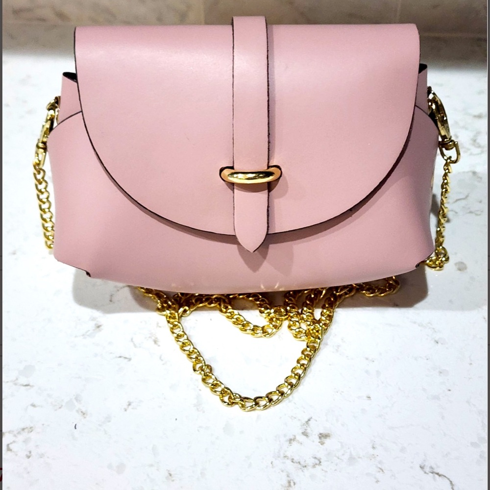 Genuine Italian Leather Mini Crossbody Bag NWOT - Picture 1 of 3